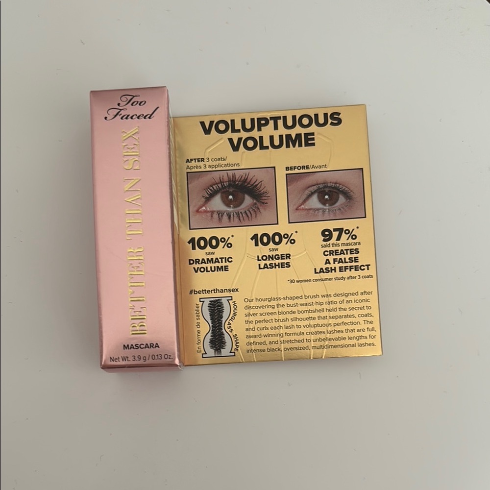 Too Faced "Better than Sex" Black Volumizing Mascara travel size